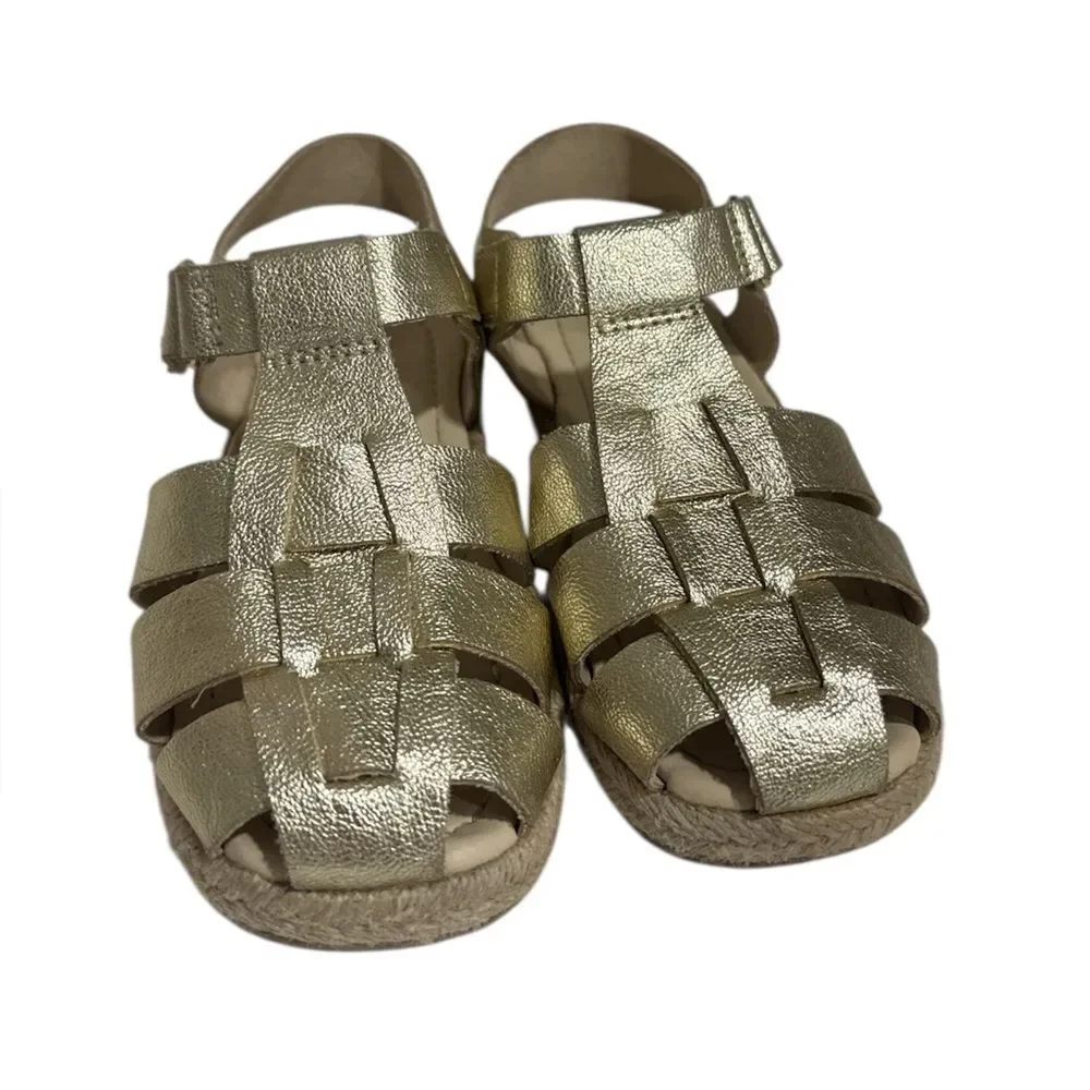 Zara Terez Metallic Gold Kids Sandals EUC